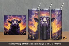 Sheep Fantasy Tumbler Wrap Sublimation Design 2 Product Image 1