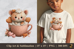 Kitty Sitting Cup DTF Sublimation Clipart Design 2 Product Image 1