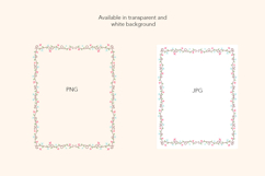 Floral Journal Borders Scrapbook PNG Set Product Image 2