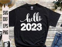 Hello 2023 Svg, New Years 2023 Svg, Cut Files Product Image 2