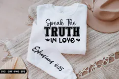 Speak The Truth In Love - Christian Sleeve T-Shirt Design Product Image 1