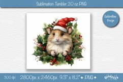 Christmas tumbler wrap png 20 Oz sublimation Xmas Animal Product Image 2