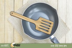 SVG Wooden Spatulas. 3D Home Kitchen Decor Laser Cut. Product Image 1
