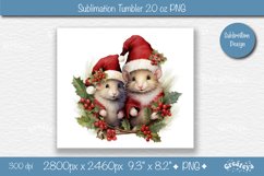 Christmas tumbler wrap png 20 Oz sublimation Xmas Animal Product Image 2