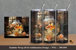 Small Aquarium Tumbler Wrap Sublimation Design 2 Product Image 1