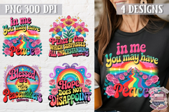 Bible Quote Clipart PNG Sublimation 4 Designs Product Image 1