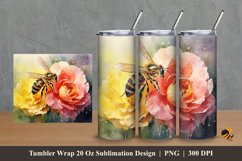 Sweet Bee Tumbler Wrap Sublimation Design 2 Product Image 1