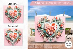 Heart 3D Tumbler Wrap Bundle | 3D Love Sublimation Wrap Product Image 2