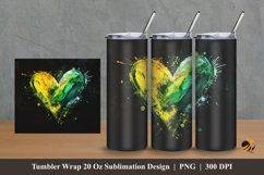 Textured Love Tumbler Wrap Sublimation Design 2 Product Image 1