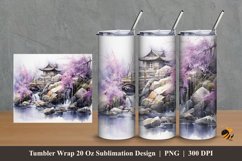 Purply Tumbler Wrap Sublimation Design 2 Product Image 1