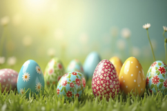 Colorful Patterned Easter Eggs Background Wallpaper Product Image 1
