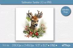 Christmas tumbler wrap png 20 Oz sublimation Xmas Animal Product Image 2
