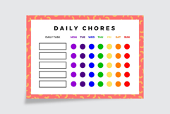 Colorful Daily Chores Canva Template Product Image 2