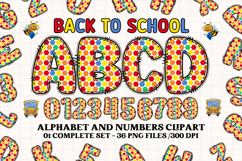 Back to School Alphabet png, letters doodle, school clipart Product Image 1