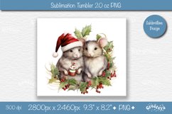 Christmas tumbler wrap png 20 Oz sublimation Xmas Animal Product Image 2
