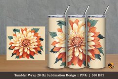 Enchanting Flowers Tumbler Wrap Sublimation Design 2 Product Image 1
