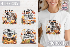 Fall Cozy Quote Bible Clipart PNG Sublimation 4 Designs Product Image 1
