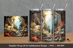 Wild Animals Tumbler Wrap Sublimation Design 2 Product Image 1