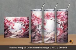 Mist Red Tumbler Wrap Sublimation Design 2 Product Image 1