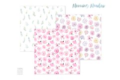 Watercolor Floral Digital Papers Pack Product Image 2