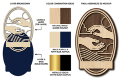 Mountain and River Arch Landscape Laser Cut SVG Product Image 2