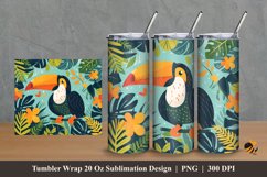 Toucan Bird Tumbler Wrap Sublimation Design 2 Product Image 1