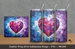 Oil Painting Love Tumbler Wrap Sublimation Design 2 Product Image 1