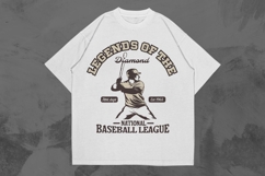 Legends of the Diamond Vintage Baseball T-shirt Design Product Image 1