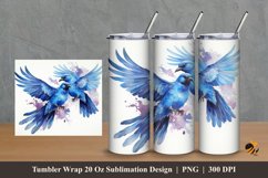 Macaws Flutter Tumbler Wrap Sublimation Design 2 Product Image 1