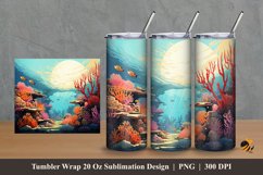 Underwater Garden Tumbler Wrap Sublimation Design 2 Product Image 1