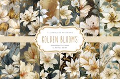 Golden Blooms Seamless Patterns Product Image 1