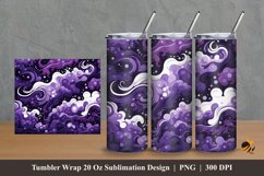 Purple Wind Tumbler Wrap Sublimation Design 2 Product Image 1