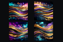 Glitter Colorful Golden Stripes backgrounds | Digital Paper Product Image 2