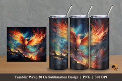 Wild Phoenix Tumbler Wrap Sublimation Design 2 Product Image 1
