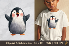 Cute Chubby Penguin DTF Sublimation Clipart Design 2 Product Image 1