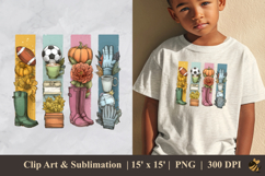 Vertical Fall Season DTF Sublimation Clipart Design 2 Product Image 1