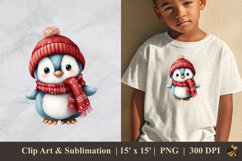 Cute Penguin DTF Sublimation Clipart Design 2 Product Image 1