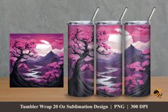 3d Nature Bougainvillea Tumbler Wrap Sublimation Design 2 Product Image 1