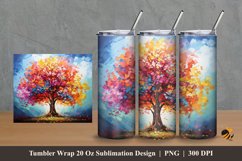 Twinkling Tree Tumbler Wrap Sublimation Design 2 Product Image 1