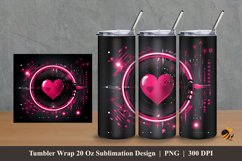 Love Tumbler Wrap Sublimation Design 2 Product Image 1