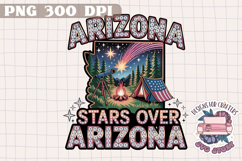 USA STATE America Summer Camping PNG Watercolor Design Sign Product Image 1