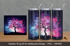 Dream Tree Tumbler Wrap Sublimation Design 2 Product Image 1