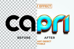 PSD Capri Text Effect Golden Style Product Image 2