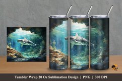 Whale Tunnel Tumbler Wrap Sublimation Design 2 Product Image 1