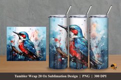 Woodpecker Tumbler Wrap Sublimation Design 2 Product Image 1
