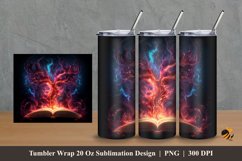 Fantasy Book Tumbler Wrap Sublimation Design 2 Product Image 1