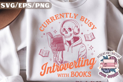 Book Lover Funny Quote Vintage SVG Motivational skeleton Product Image 1