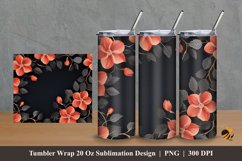 Foliage Tumbler Wrap Sublimation Design 2 Product Image 1