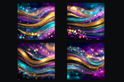 Glitter Colorful Golden Stripes backgrounds | Digital Paper Product Image 2