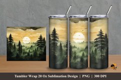 Amazon Forest Tumbler Wrap Sublimation Design 2 Product Image 1